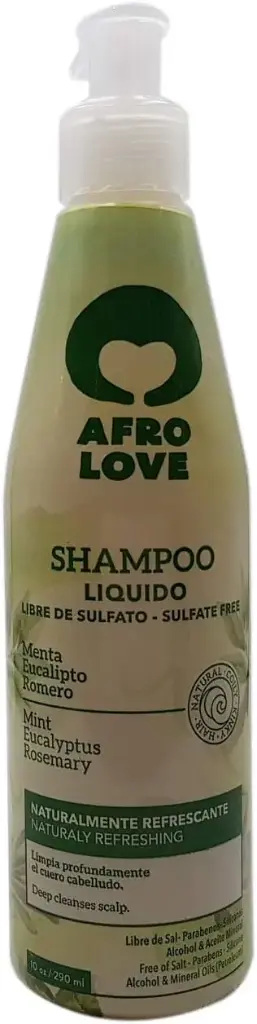 Afro Love - Shampoo liquido - Menta, Eucalipto, Romero 450ml