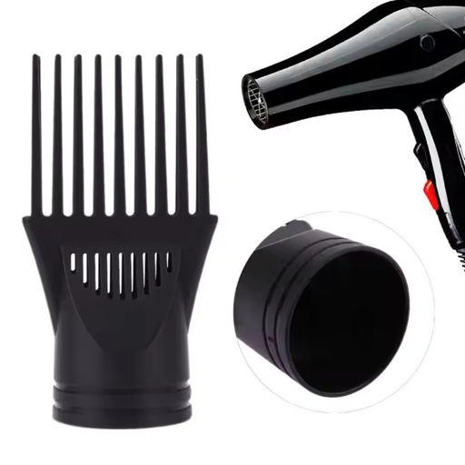 Sèche-cheveux avec peigne pour démêler les cheveux afro.
